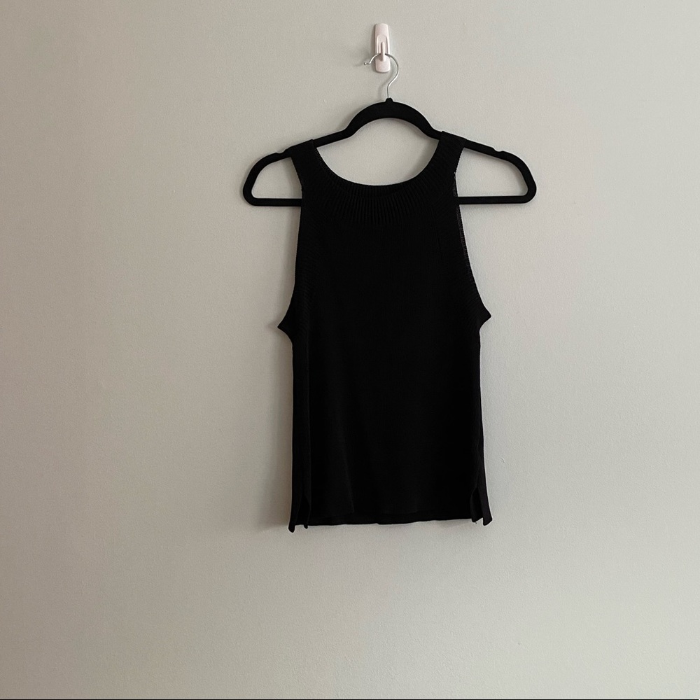 Black Knit Tank Top